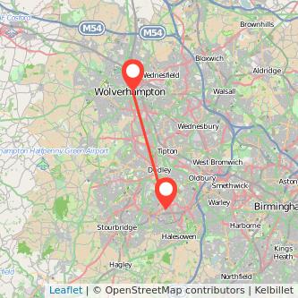 Cradley Heath Wolverhampton train map