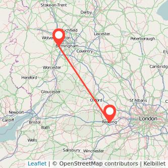 Cradley Heath Reading train map