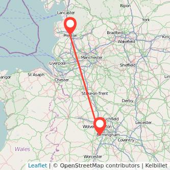 Cradley Heath Preston train map