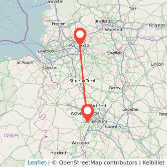 Cradley Heath Manchester train map