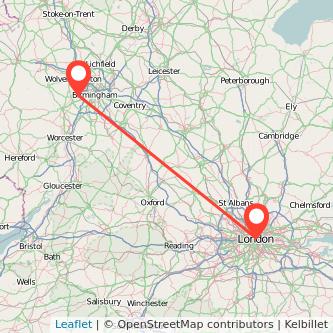 Cradley Heath London train map