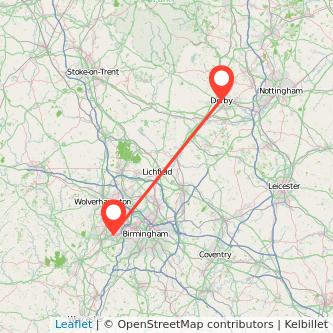 Cradley Heath Derby train map