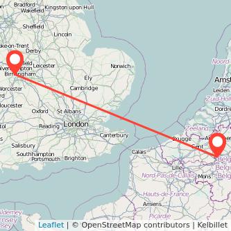 Cradley Heath Brussels train map