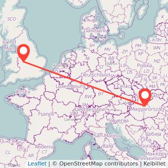 Cradley Heath Budapest train map