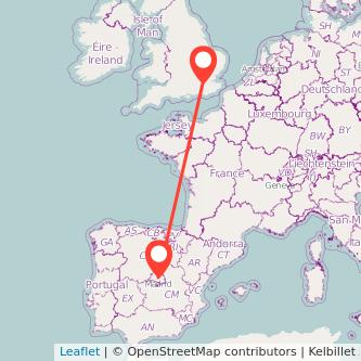 Croydon Madrid train map