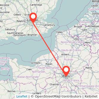 Croydon Paris train map