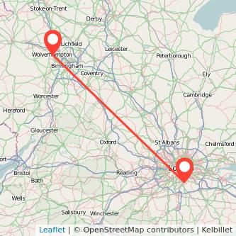 Croydon Wolverhampton bus map