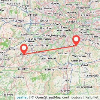 Croydon Woking bus map