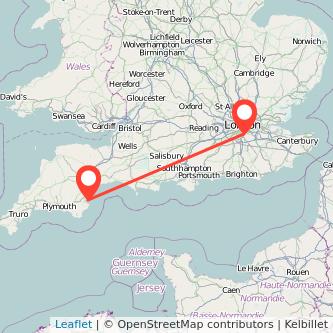 Croydon Torquay train map