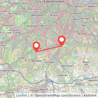 Croydon Sutton train map