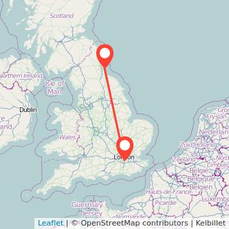 Croydon Sunderland train map