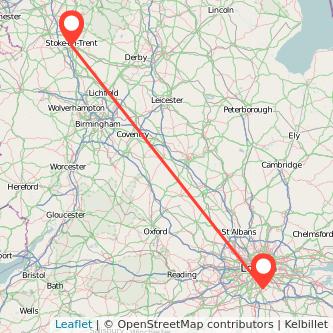 Croydon Stoke-on-Trent bus map