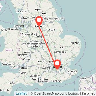 Croydon Sheffield train map