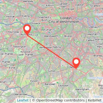 Croydon Richmond train map