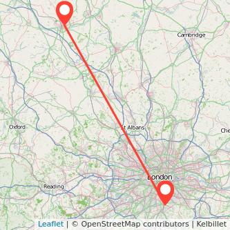 Croydon Northampton bus map