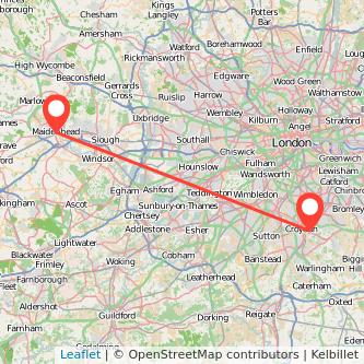 Croydon Maidenhead bus map
