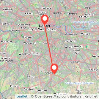 Croydon London train map