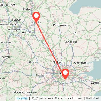 Croydon Leicester bus map