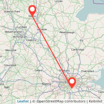 Croydon Derby bus map