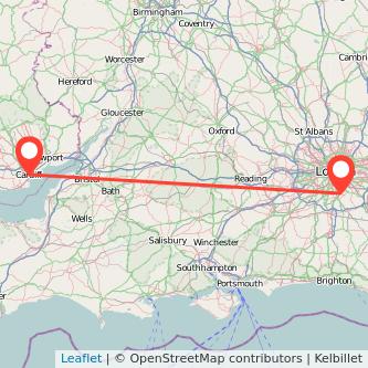 Croydon Cardiff train map