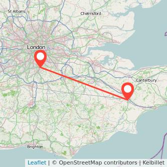 Croydon Ashford train map