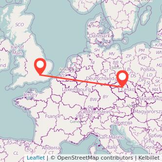 Feltham Prague train map