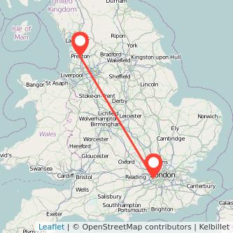 Feltham Preston train map