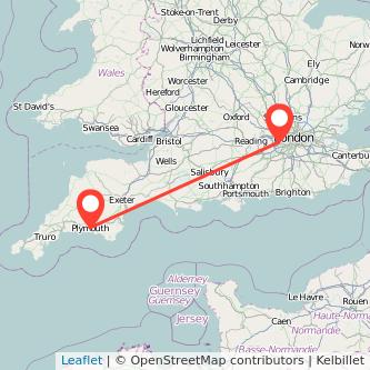 Feltham Plymouth train map