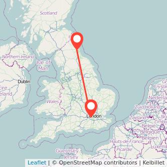 Feltham Newcastle upon Tyne train map