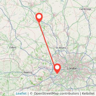 Feltham Milton Keynes train map