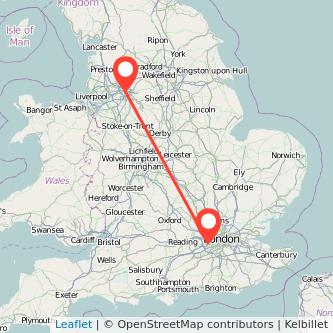 Feltham Manchester train map