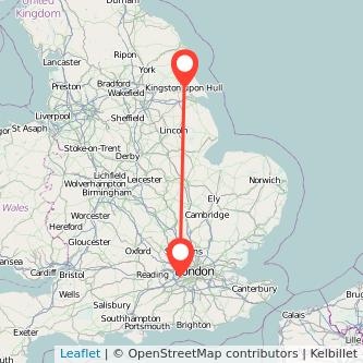 Feltham Hull bus map