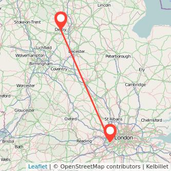 Feltham Derby train map