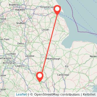 Grimsby Milton Keynes bus map