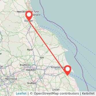 Grimsby Durham train map