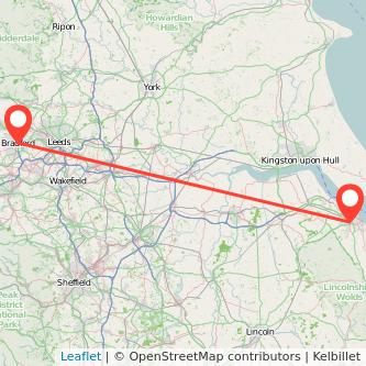 Grimsby Bradford bus map