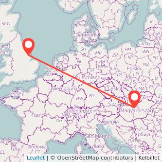 Grimsby Budapest bus map