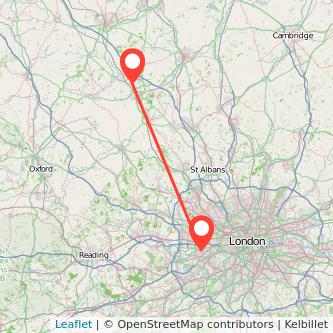 Hounslow Milton Keynes train map