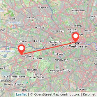 Hounslow London train map
