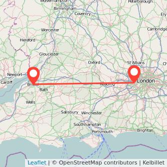 Hounslow Bristol train map