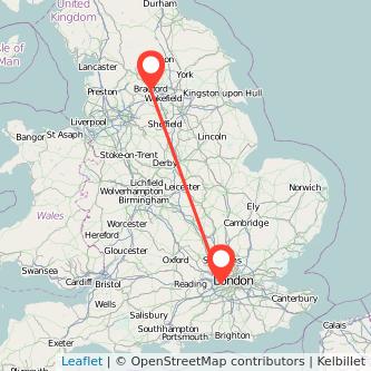 Hounslow Bradford train map