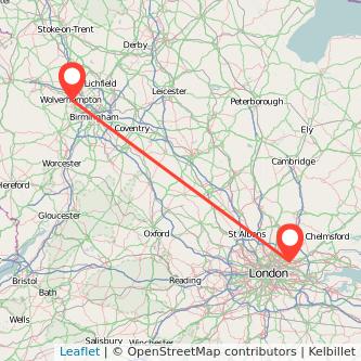 Ilford Wolverhampton train map