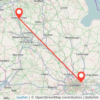 Ilford Stoke-on-Trent bus map