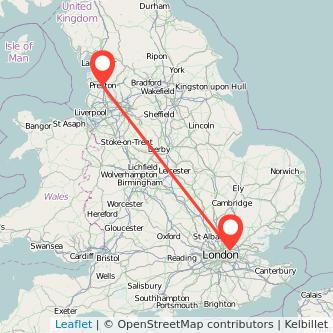 Ilford Preston train map