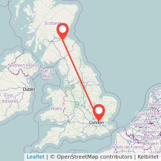 Ilford Edinburgh train map