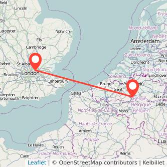 Ilford Brussels train map