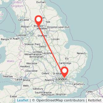 Ilford Bradford bus map