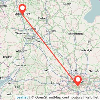 Mitcham Stoke-on-Trent train map