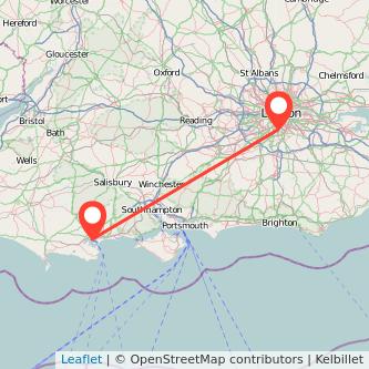 Mitcham Poole train map