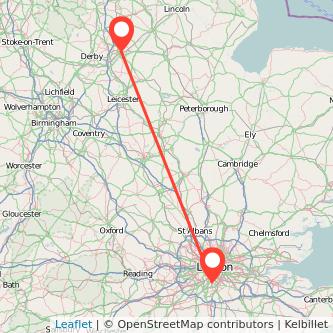 Mitcham Nottingham bus map